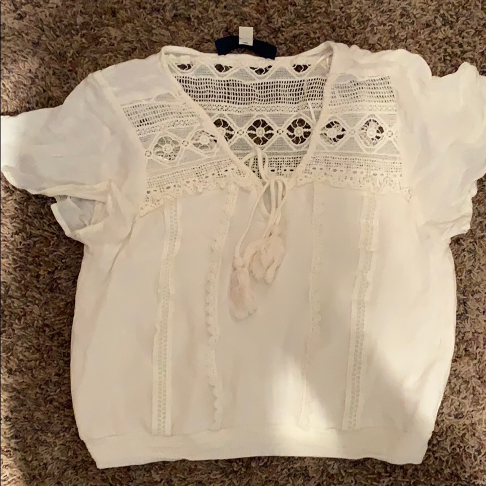 Blue Rain tassel top!